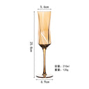 Golden Amber Crystal Wine Glass
