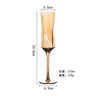 1pcs Nordic Golden Unleaded Crystal Wine Glass Luxury Amber Handmade Champagne Glasses Cocktail Goblet Set Bar Family Drinkware