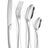 Luxury 24-Piece 304 Stainless Steel Cutlery Set - Dishwasher Safe Silverware Julia M Home & Kitchen