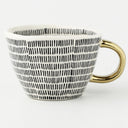 Motif Gold-Handle Ceramic Mug, 350 mL