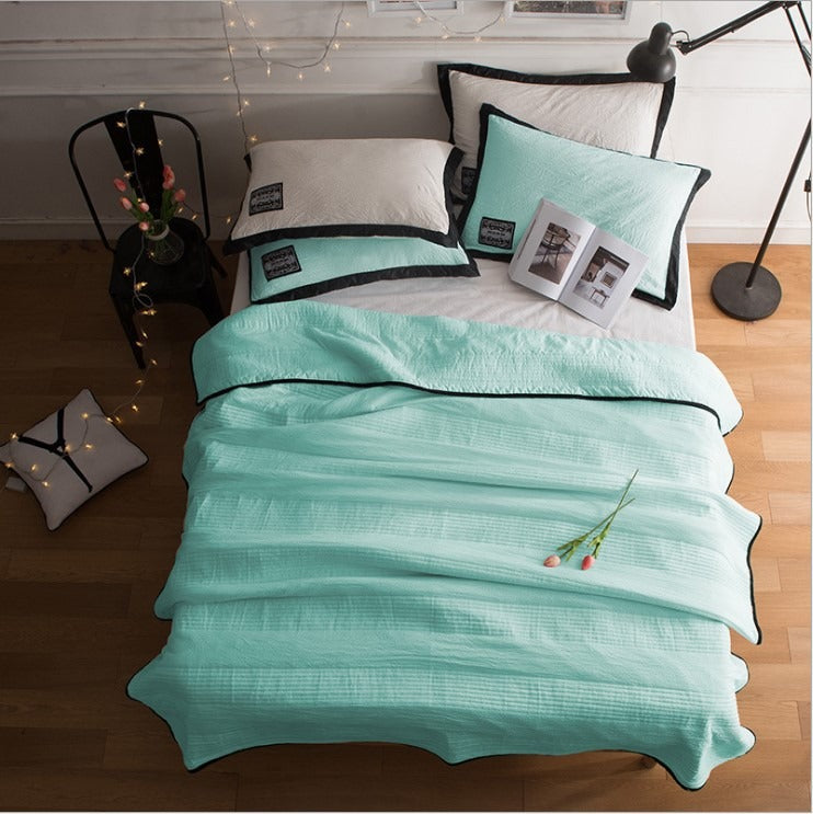 Summer Quilt Air Conditioning Quilt Solid Color Quilted Single and Double Quilt Vacuum Solid Color Summer Cool Quilt - Julia M LifeStyles