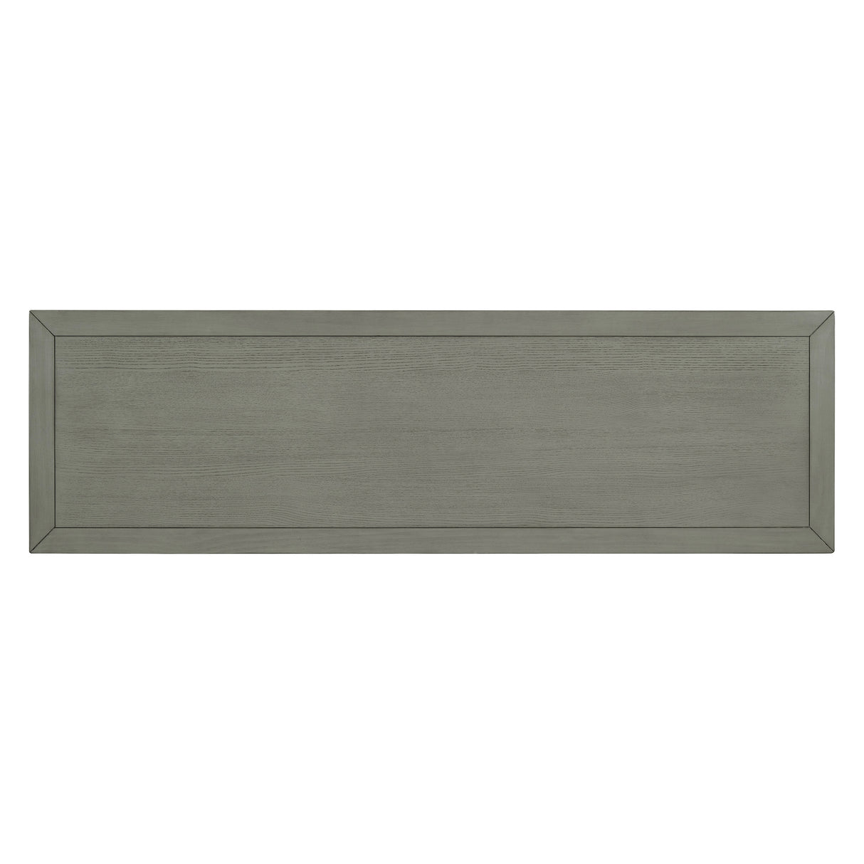 Side panel with 4-door large storage buffet, adjustable shelves and metal handles (antique gray)