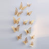 12pcs 3D Hollow Butterfly Wall Sticker for Home Decor DIY Butterflies Fridge stickers  Room Decoration Party Wedding Decor