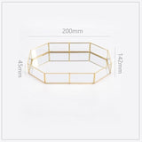 Vitra Brass & Glass Vanity Tray