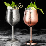 304 Stainless Steel Red Wine Glass Silver Rose Gold Goblets Juice Drink Champagne Goblet Party Barware Kitchen Tools 500ml