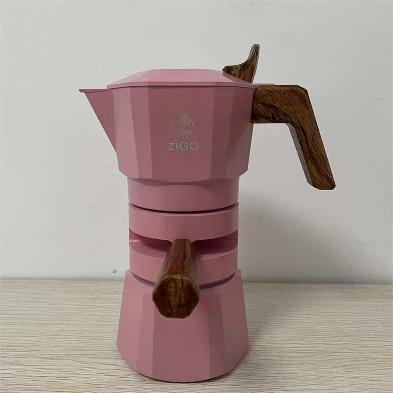 Cardpot double-valve 2-cup extraction concentrated temperature-control coffee pot