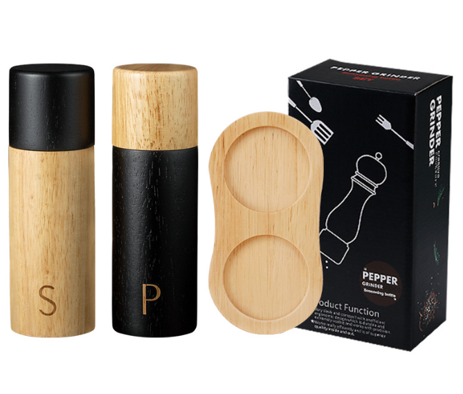 Oak Pepper Grinder Salt and Pepper Grinder Wooden Salt Mill Pepper Grinder with Adjustable Ceramic Rotor - Julia M LifeStyles