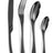 Luxury 24-Piece 304 Stainless Steel Cutlery Set - Dishwasher Safe Silverware Julia M Home & Kitchen