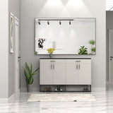 60 "x36" oversized modern square bathroom mirror with Balk frame decorative large wall mirror aluminum frame vertical or horizon - Julia M LifeStyles