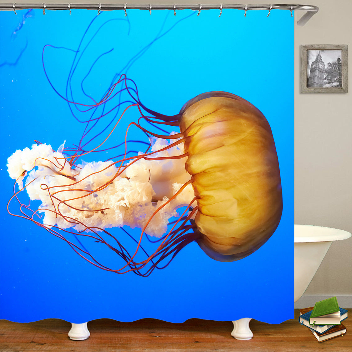 sea worldl Style Pattern Bathroom Shower Curtain - Julia M LifeStyles