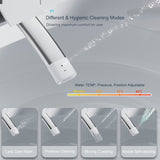 Smart Toilet with Heating, Portable Toilet with Automatic Opening and Closing, 1.28GPF Water Tank Free Toilet, White