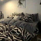 Washed Cotton Bedding Set for Student Dorms - 4-Piece Collection