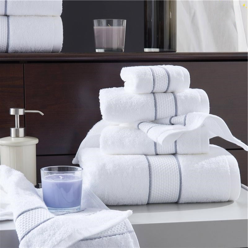 Cotton Beach Towel White Hotel-Grade Absorbent Luxury Bath Towels
