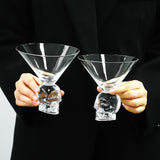 Skull Elegance Cocktail Glass Set – Modern Luxury Design