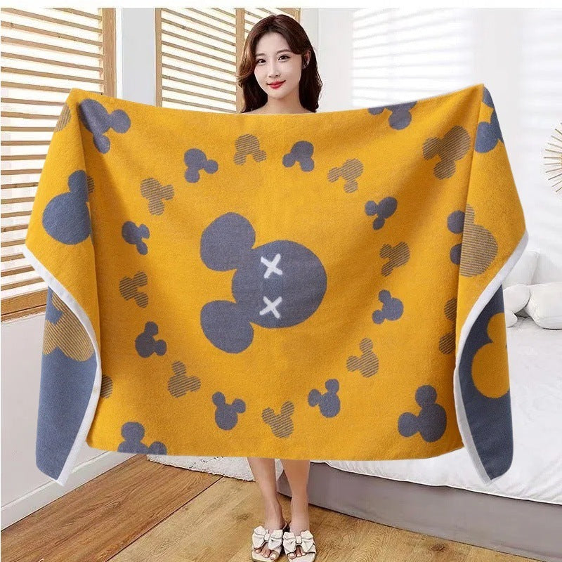 Pure Cotton Bath Towel - Soft and Absorbent Big Towel for Adults