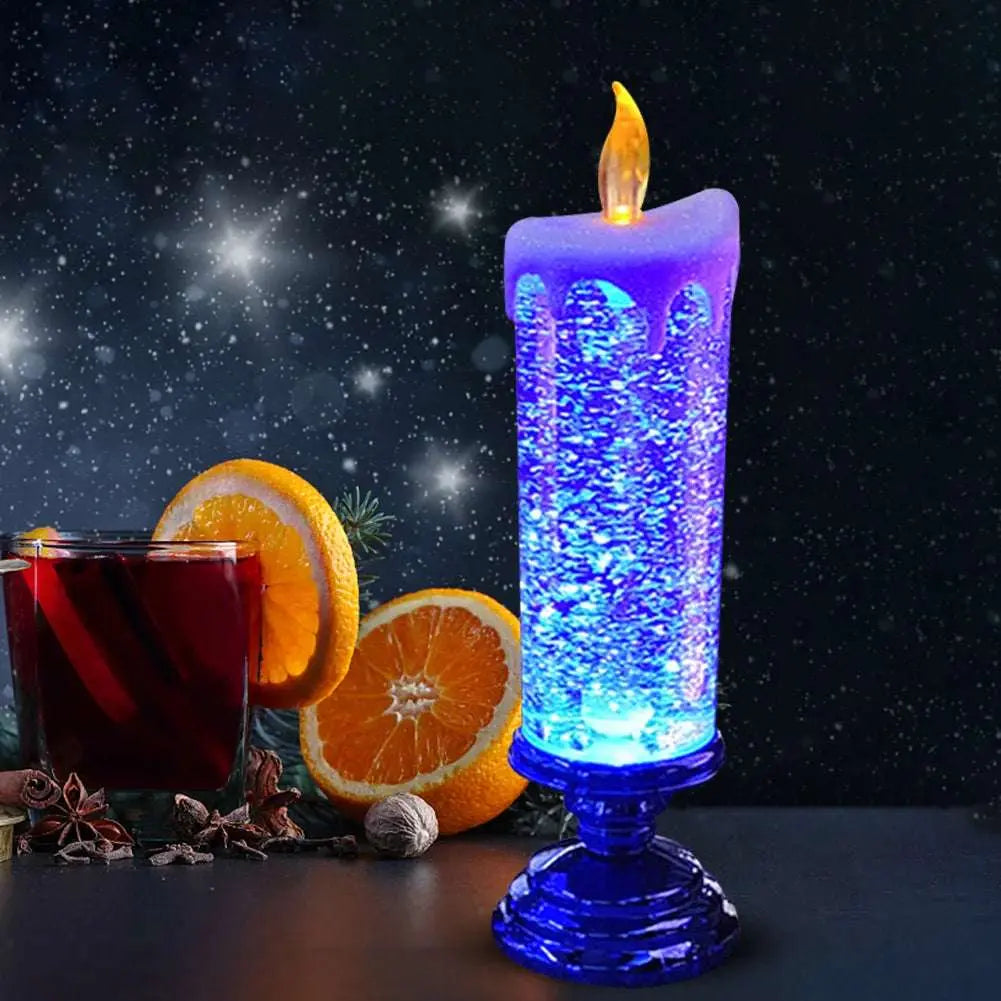 7-Color Gradient LED Crystal Candle - Julia M LifeStyles
