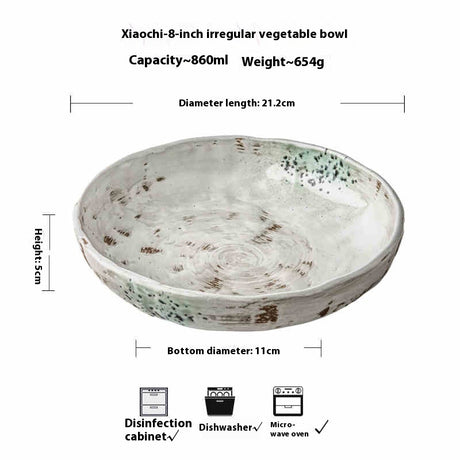 Individual Porcelain Vintage Distressed Salad Bowl