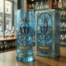 Colored glass bottle beer glass