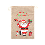Christmas decorative items, Christmas printed linen gift bags, Santa Claus backpacks, candy bags, apple bags