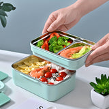1pc Programmable Stainless Steel Lunch Box with Grids, Leakproof Bento Container, Dishwasher Safe, Rectangle Food Storage for Office, School, Canteen, Home Kitchen - No Electricity Needed,Back to School Julia M LifeStyles
