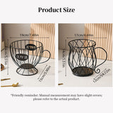 Elegant Wrought Iron Coffee Capsule Organizer & Dispenser – Large Capacity for Nespresso & Keurig