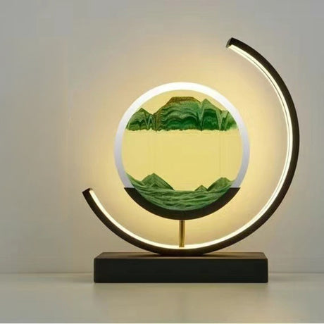 European Style LED Flowing Sand Painting Lamp - Elegant Night Light for Home