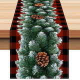 Christmas red and black checkered table flag holiday table decoration tablecloth mat holiday party tablecloth