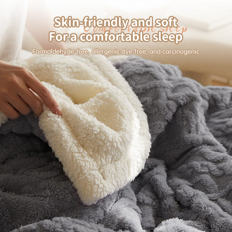 Double-Layer Polar Blanket – Thick Warm Soft Fleece for Cozy Comfort