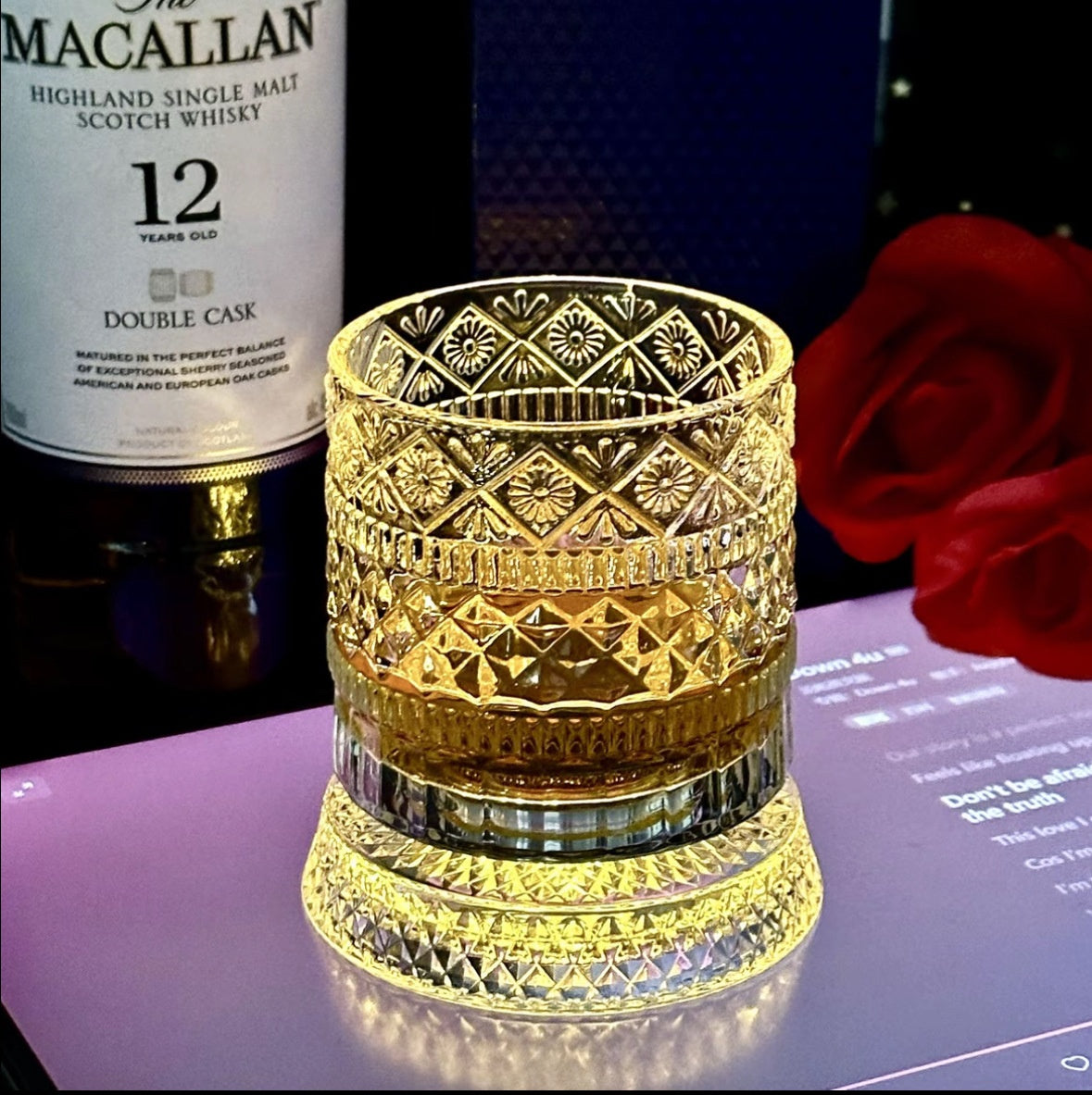 Luminous Rotating Whiskey Glass Tumbler