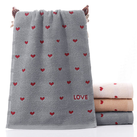 Pure Cotton Couple Embroidery Household Towels
