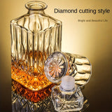 7pcs, Wine Glass Set, Glass Whiskey Decanter And Whiskey Glasses Set, Decanter With 6 Double Layered Vintage Glasses, Lead Free Whiskey Glassware, Accessories, Bar Supplies - Julia M LifeStyles