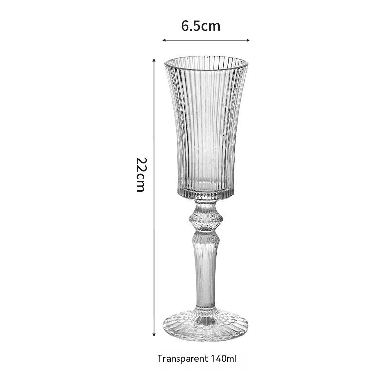 Mild Luxury Retro 140ml Striped Glass Goblet