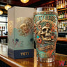 Colored glass bottle beer glass
