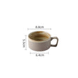 Coarse pottery coffee cup and plate set creative handmade retro coffee cup artistic cup plate milk cup Julia M Home & Kitchen