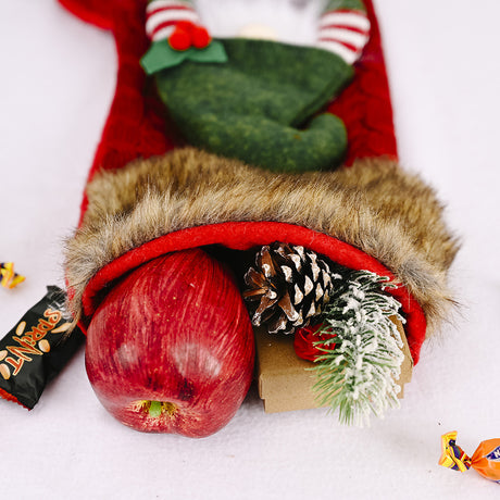 Christmas decoration products, faceless doll plush Christmas socks, creative faceless doll gift socks, elderly socks