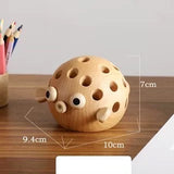 Solid wood pen holder ornament creative gift office desktop storage container hand carried gift