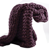 Nordic Chunky Knit Blanket Handmade Crochet Throw Knitted Blanket Sofa Blanket Oversized Woolen Blanket