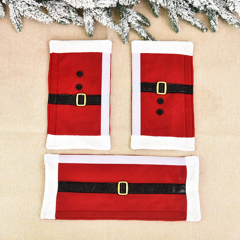 Christmas decorations, fleece cloth, refrigerator, gloves, home decorations, door handles, gloves, microwave oven, gloves Julia M Home & Kitchen