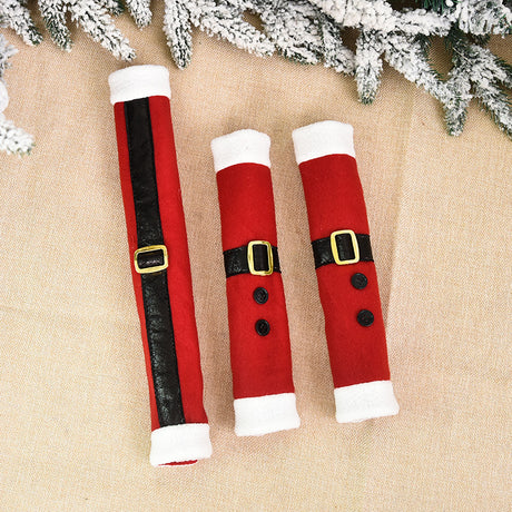 Christmas decorations, fleece cloth, refrigerator, gloves, home decorations, door handles, gloves, microwave oven, gloves