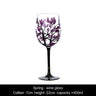 Light luxury ins crystal glass wine glass hand-painted household goblet four seasons painted wine glass - Julia M LifeStyles