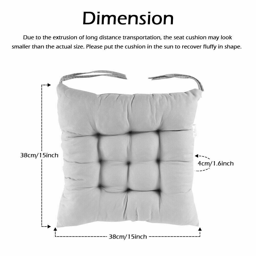4-Pack Premium Plush Chair Cushions with Tie-Ons – Soft, Stylish Comfort