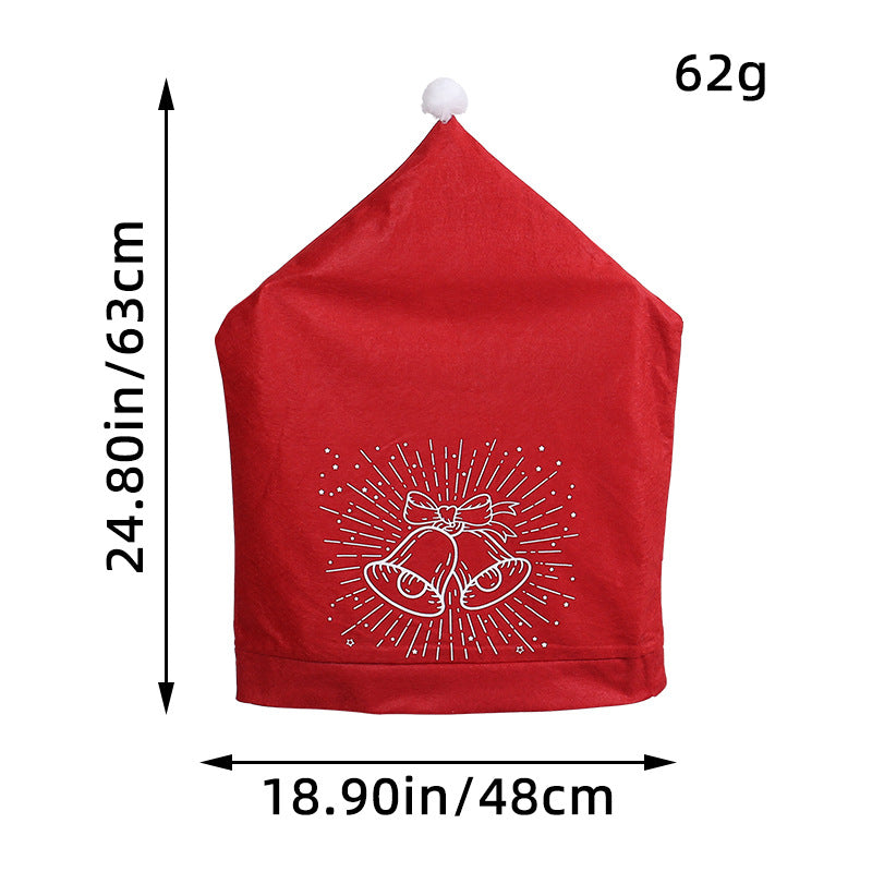 Christmas Bell Chair Cover Snowman Chair Cover Restaurant Bar Table Decoration