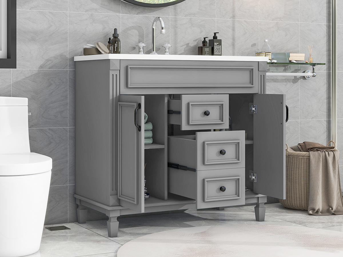 36'' Bathroom Vanity with Top Sink