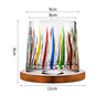 Hand drawn rotating glass cups multiple multi-purpose whiskey glasses rotating glass cups