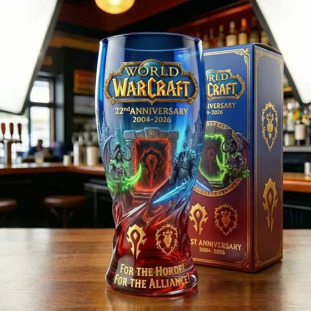 Colored glass bottle beer glass