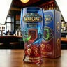 Colored glass bottle beer glass