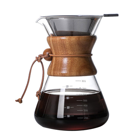 Minimalist High Borosilicate Glass Hand Brewed Coffee Pot