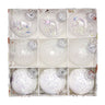 Christmas balls, silk balls, winding balls, painted balls, 8cm, 9pcs, boxed Christmas decorations