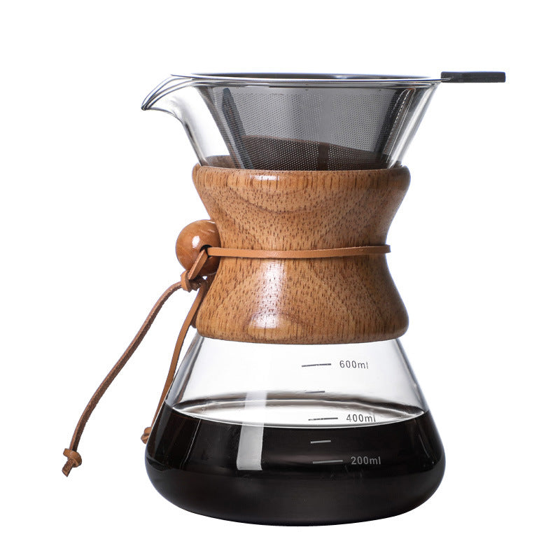 Minimalist High Borosilicate Glass Hand Brewed Coffee Pot