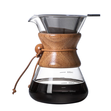 Minimalist High Borosilicate Glass Hand Brewed Coffee Pot